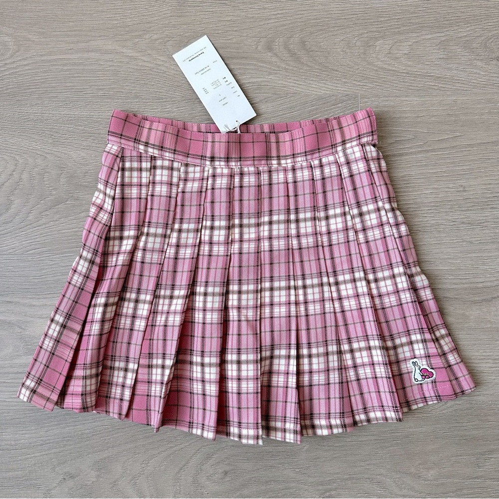 🆕 Japan Exclusive FR2 Pink Plaid Pleated Mini Skirt with Shorts